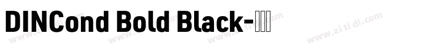 DINCond Bold Black字体转换